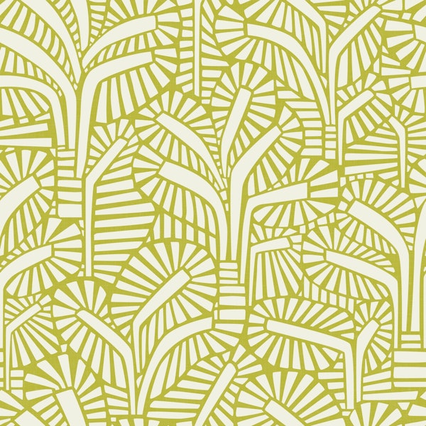 African Nature Palm Trees on Chartreuse WP