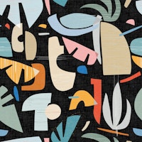 Mid Century Tiki Jungle No.01 WP behang