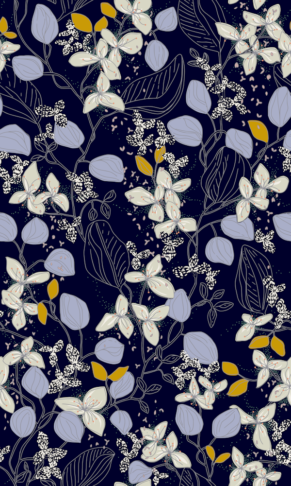 Floral elegance dark summer night