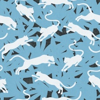 Panthers on Sky Blue WP papiers peint