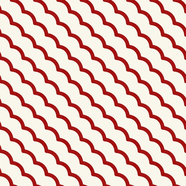 Geometric Red Waves Minimalist Pattern WP