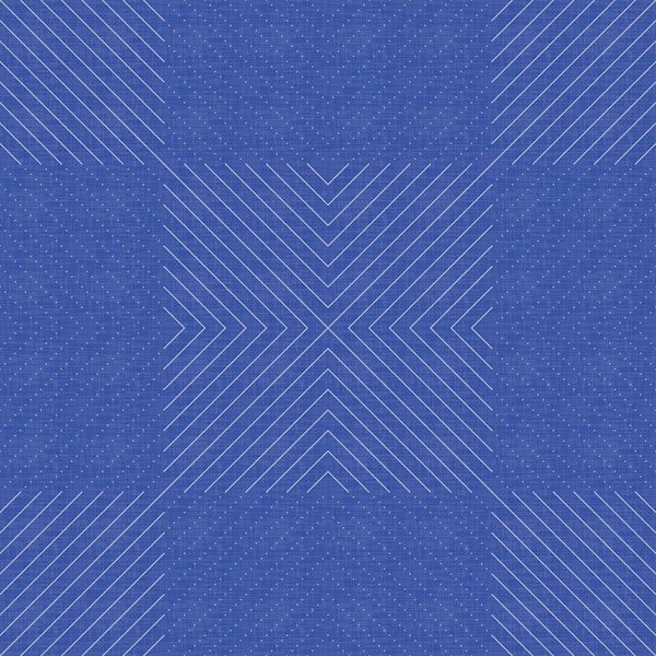 Minimalist Geometry Stitches on Blue WP