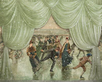 Winter Christmas Joy Mint carta da parati