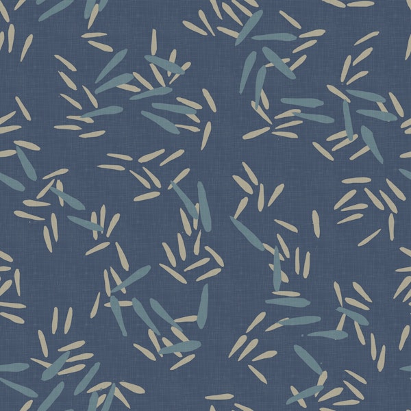 Bamboo Leaves on Muted Blue WP