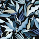 Tropical Plants and Leaves Moody Blue WP