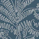 Line Art Palm Leaves Muted Blue WP
