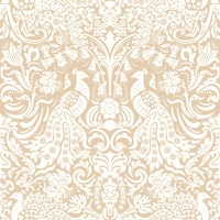 Peacock Damask in Beige papiers peint
