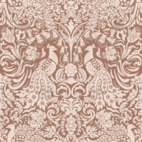 Peacock Damask in Mocha Mouse papiers peint