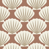 Seashell Mocha Mousse Harmony - large scale wallpaper