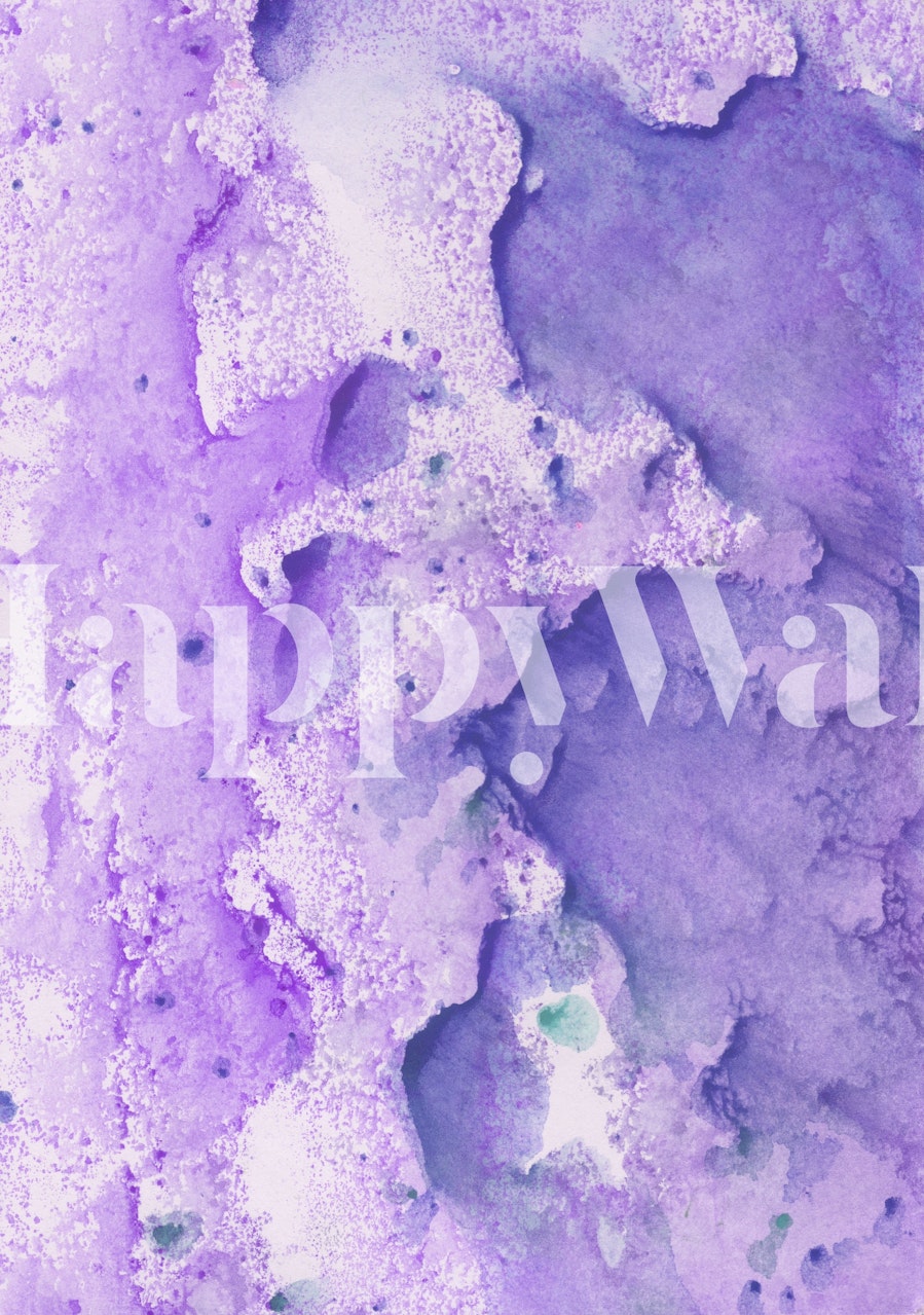 Lavender Violet Watercolor wallpaper in a room