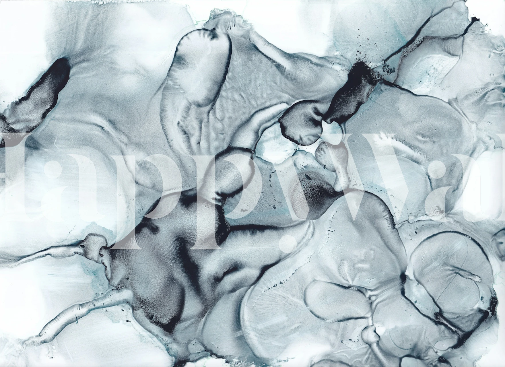 Abstract ink design in black and white wallpaper