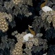 Peacock Garden, Large - Black & Burnt Sienna
