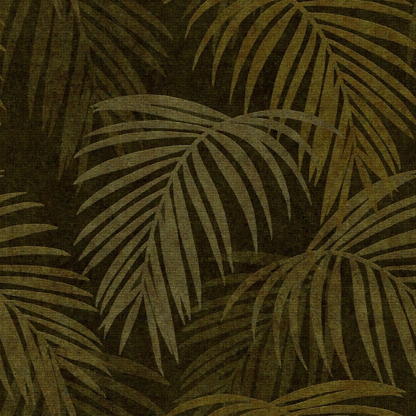 Tropical Palm Leaf - Golden Brown