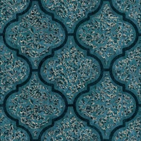 Ornamental Moroccan Tile - Teal Blue ταπετσαρία