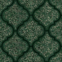 Ornamental Moroccan Tile - Deep Green ταπετσαρία
