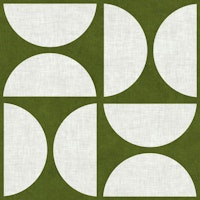 Mid-Century Modern Geometric - Moss Green tapete