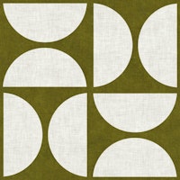 Mid-Century Modern Geometric - Olive Green tapete