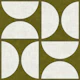 Mid-Century Modern Geometric - Olive Green