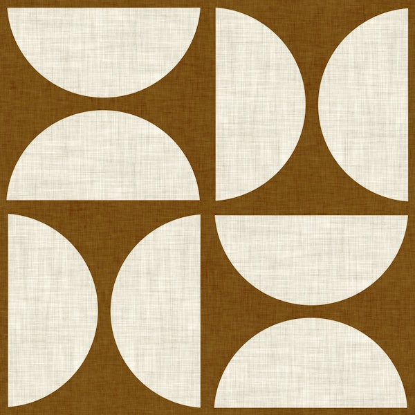 Mid-Century Modern Geometric - Burnt Orange
