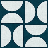 Mid-Century Modern Geometric - Inky Blue tapete