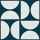 Mid-Century Modern Geometric - Inky Blue