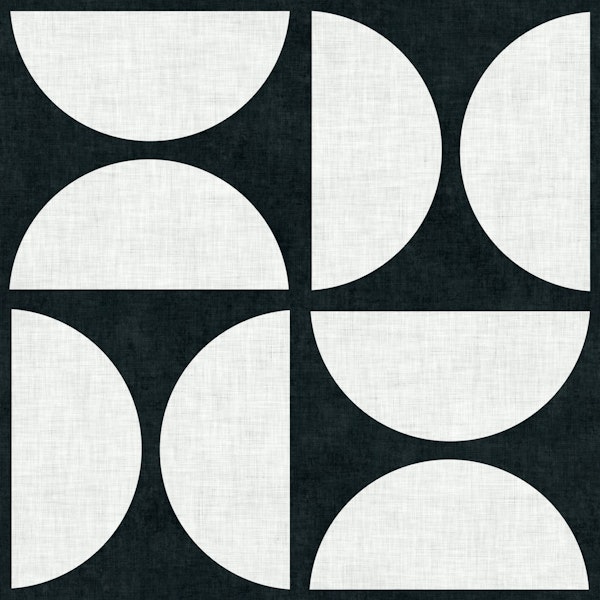 Mid-Century Modern Geometric - Black