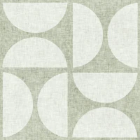 Mid-Century Modern Geometric - Soft Grey wallpaper