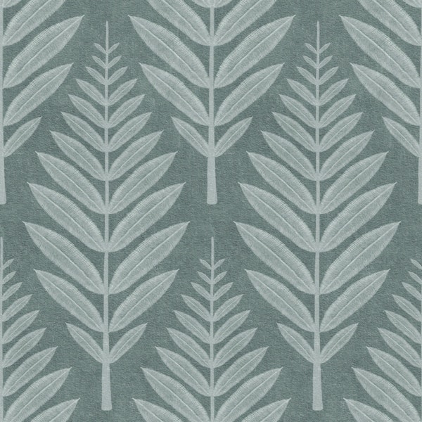 Frosted Leaf Pattern - Blue Grey