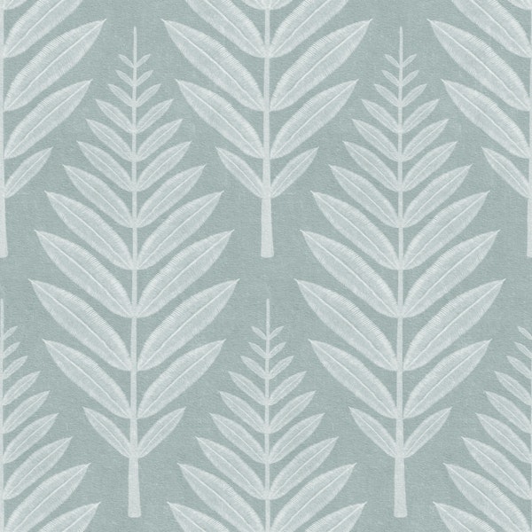 Frosted Leaf Pattern - Silver Grey