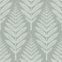 Frosted Leaf Pattern - Foggy Grey wallpaper