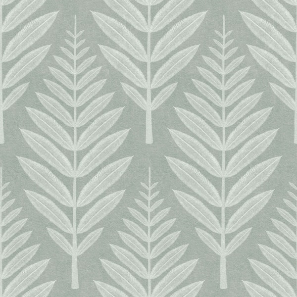 Frosted Leaf Pattern - Foggy Grey