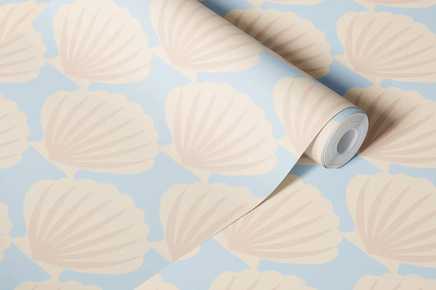 Seashell Powder - large scale wallpaper roll