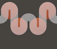 Copper Curvy Bauhaus Luxury wallpaper