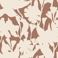 Two colour mocha mousse floral silhouette tapeta