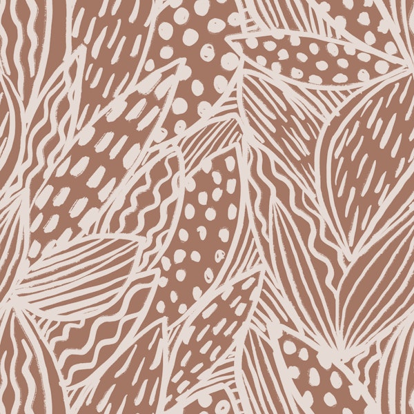 Mocha mousse tropical leaves