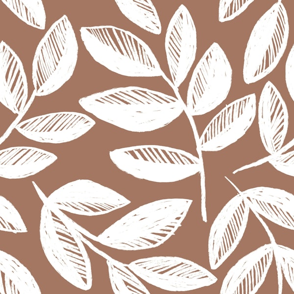 Mocha mousse painted leaves