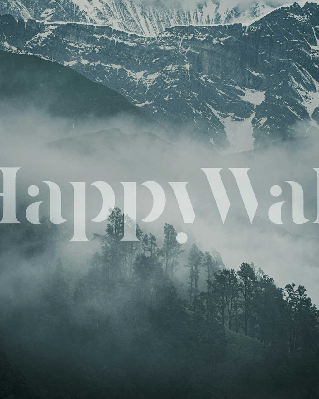 Alpine Mist Escape wallpaper in a room setting