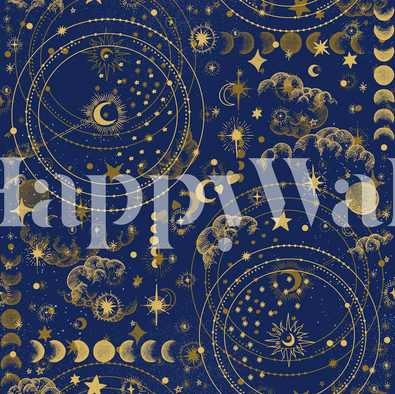 Golden Lunar Dreams tapet i et rum