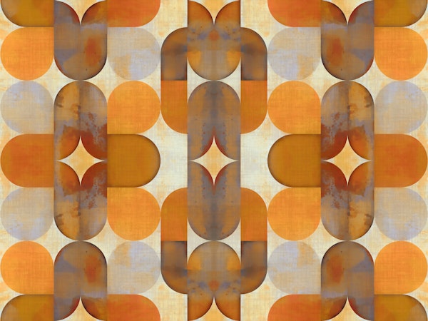 Retro Modern Watercolor Geometry