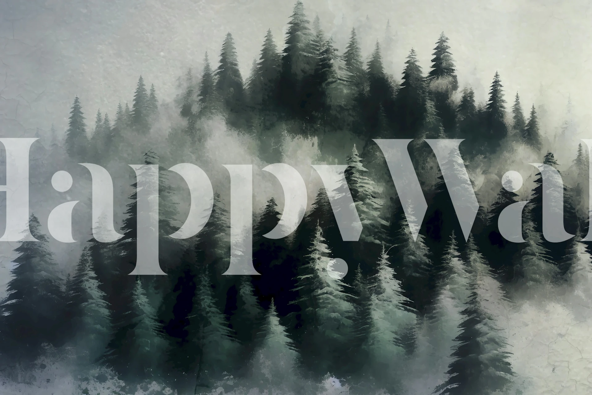 Papel de pared Misty Forest Ambience en una habitación