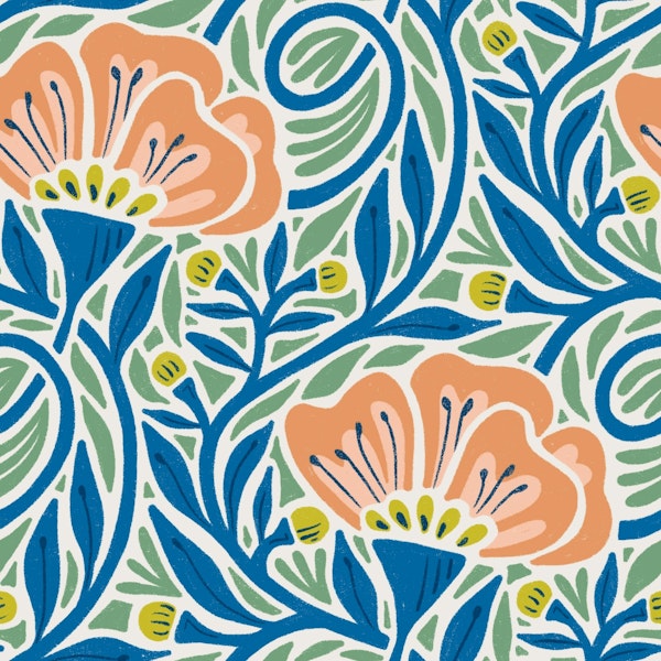 Alessia (blue and peach)