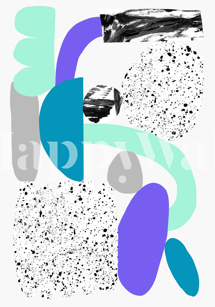 Lake Flakes wallpaper in a modern room