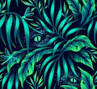 Jurassic Jungle - Emerald Green carta da parati