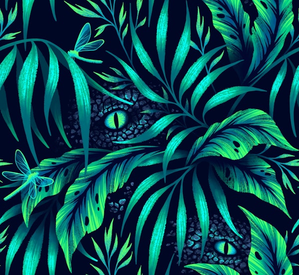 Jurassic Jungle - Emerald Green