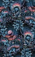 Dinosaur Lagoon - Blue / Pink wallpaper