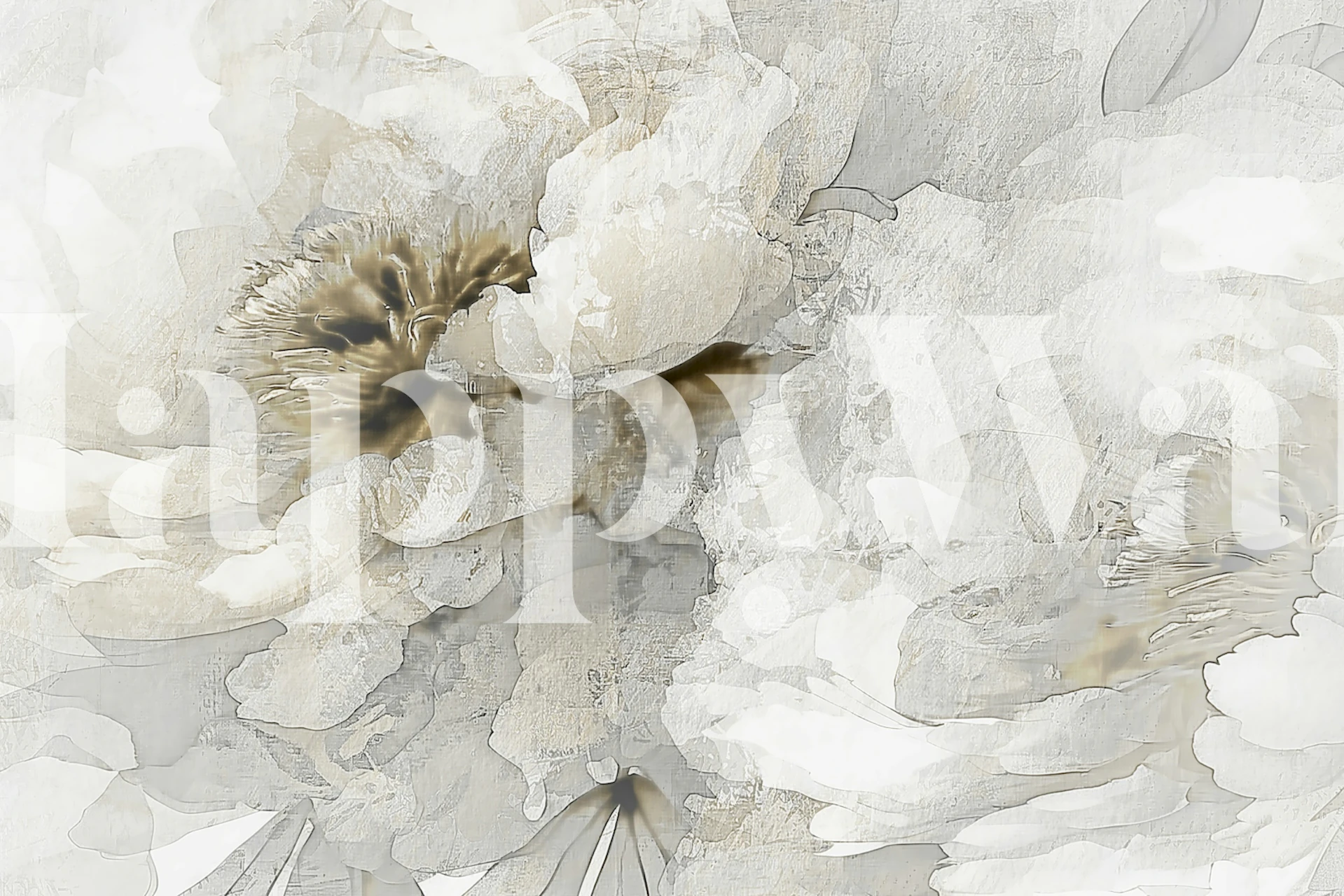 Creamy Bloom Serenity tapet i ett rum