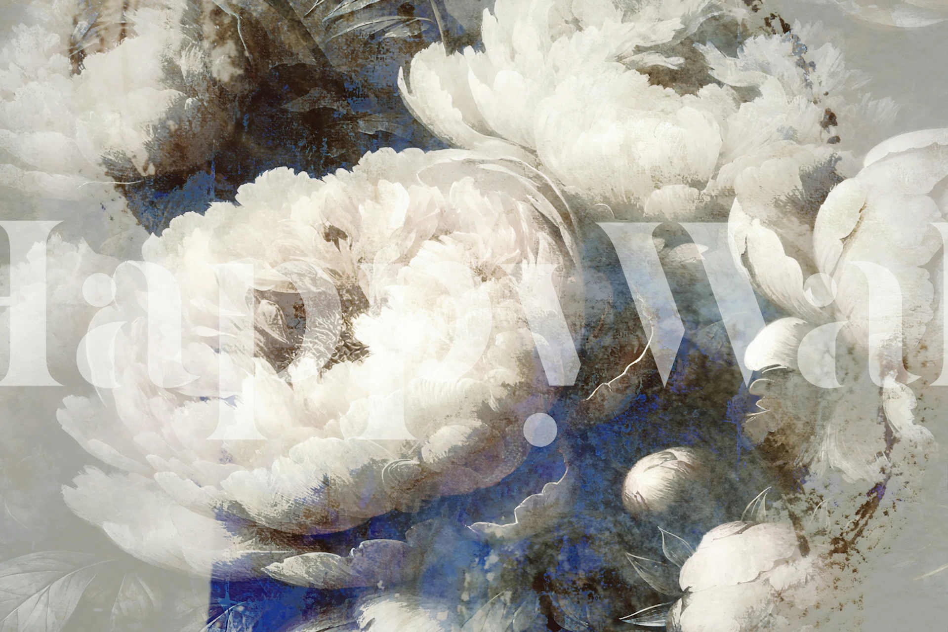 Peony Dreamscape floral wallpaper in a room