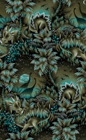 Dinosaur Lagoon - Green / Teal wallpaper