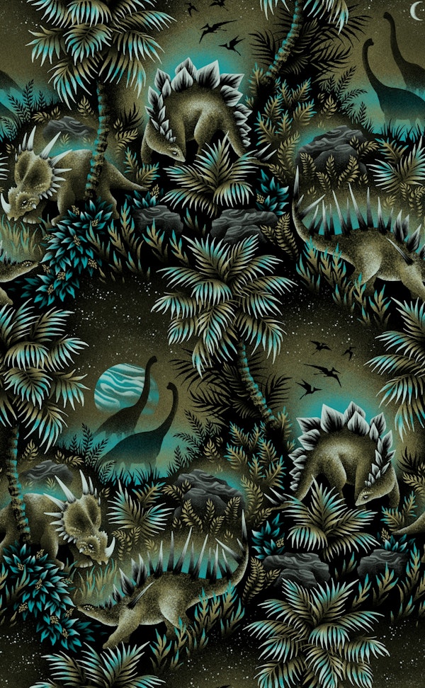 Dinosaur Lagoon - Green / Teal