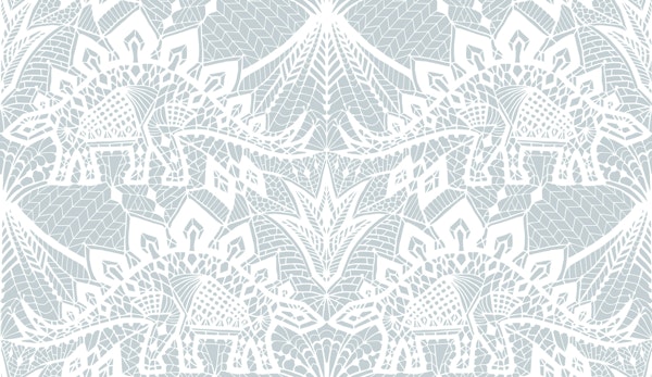 Stegosaurus Lace - White / Silver